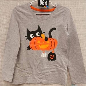 Cat & Jack Halloween Child's Cat Pumpkin Shirt